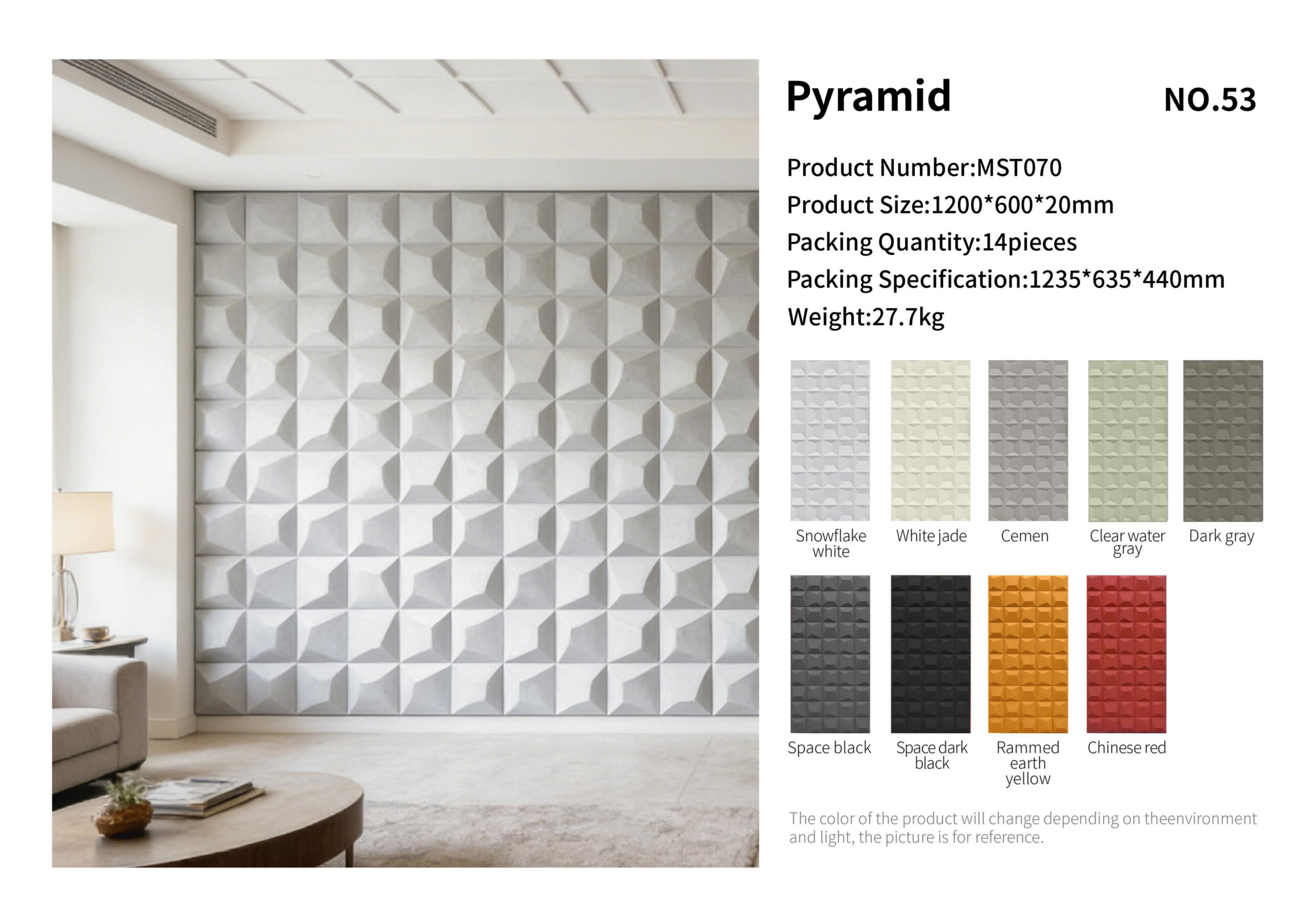 Pyramid PU wall panel