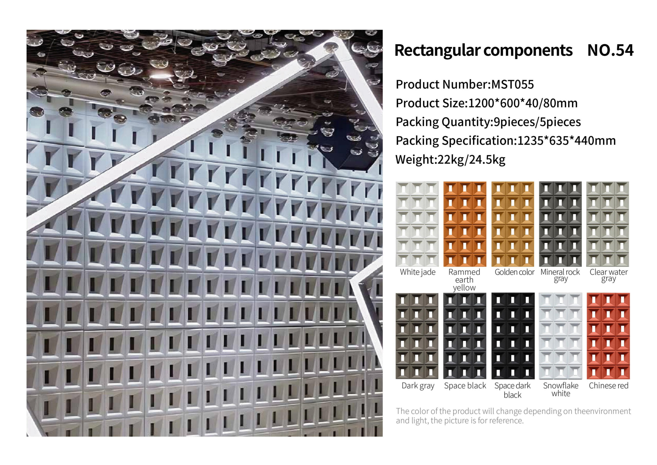 Rectangular components PU wall panel