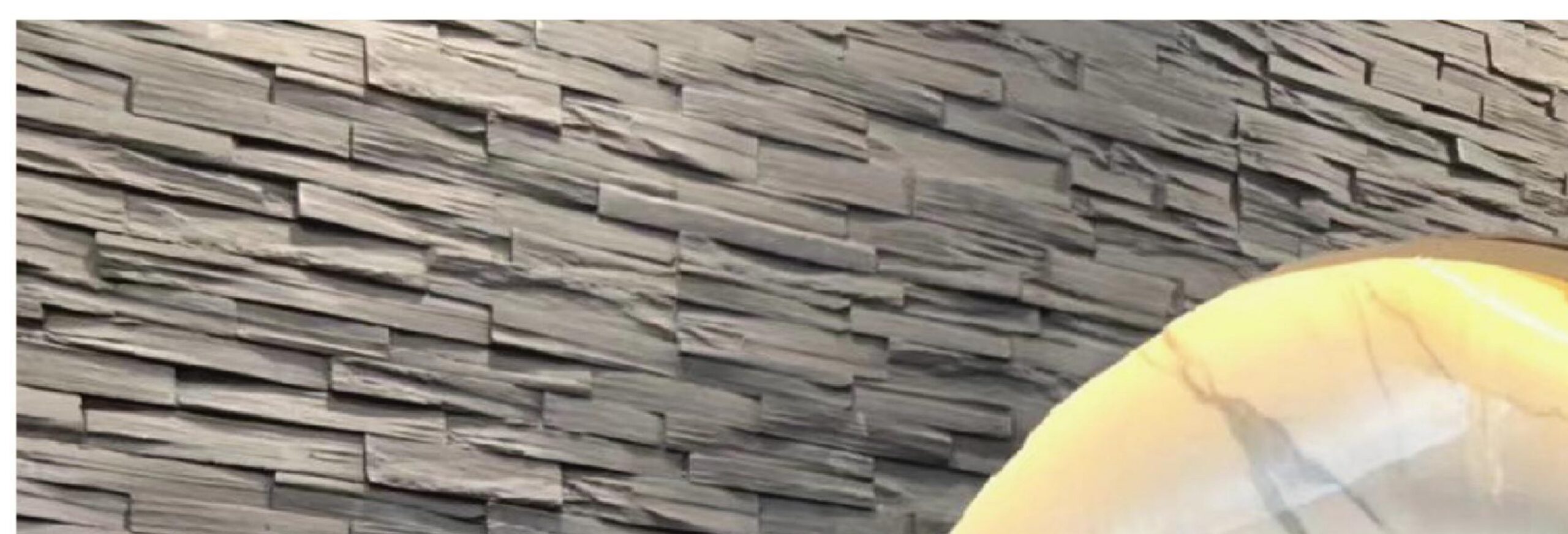 PU Wood grain stone Wall Panels enlarged application detail