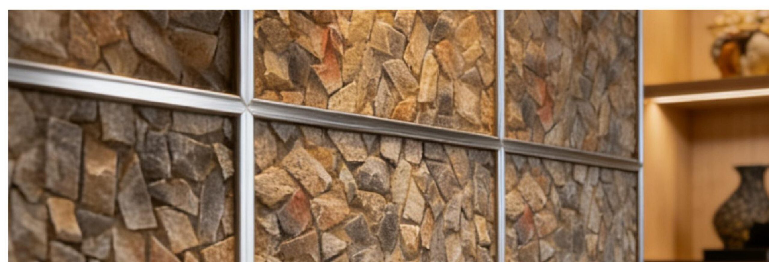 PU Gravel slab Wall Panels enlarged application detail